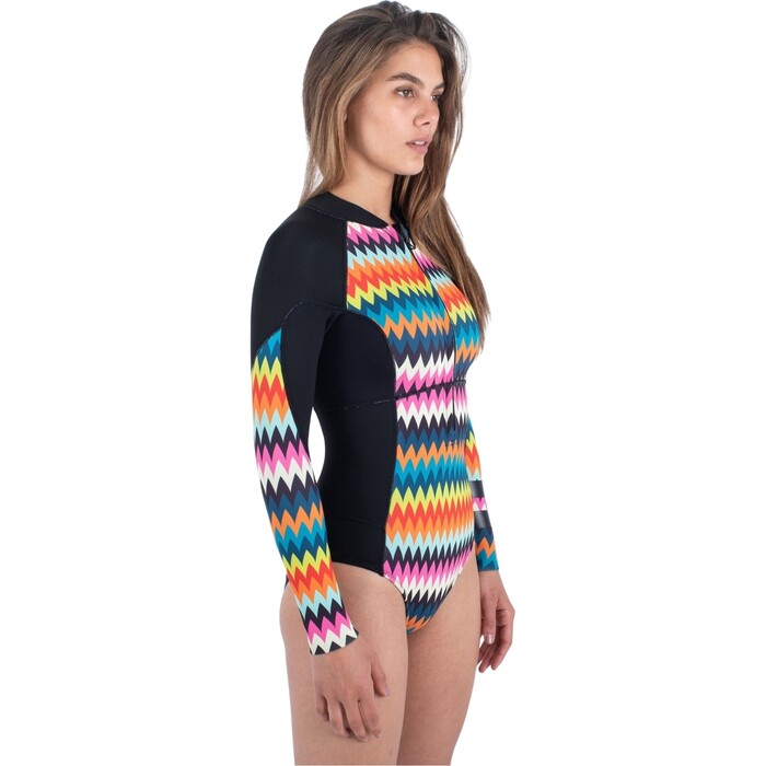 2024 Hurley Mujer Advant 2mm Front Zip Traje De Primavera WSS0013202 - Chevron